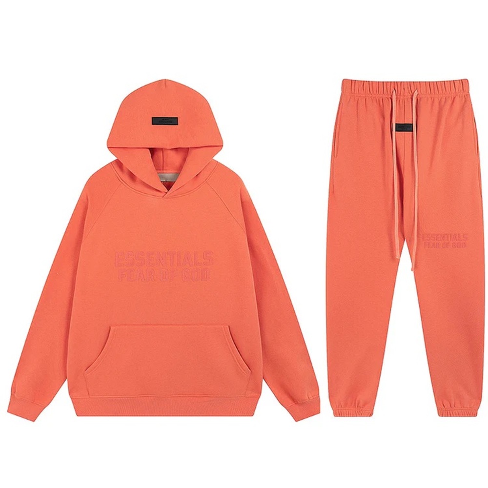 Fear of God Essentials Coral Hoodie and Sweatpants Set